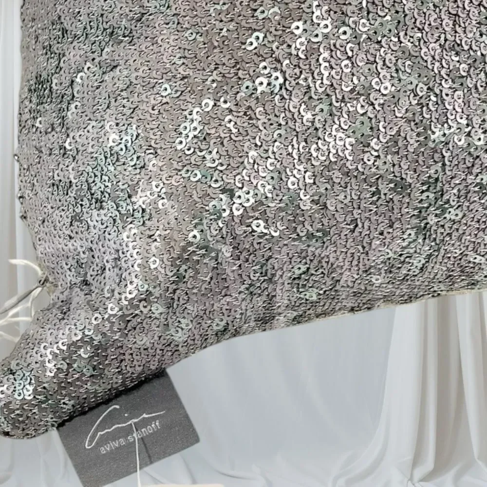 SILVER SEQUIN AVIVA‎ STANOFF PILLOW
